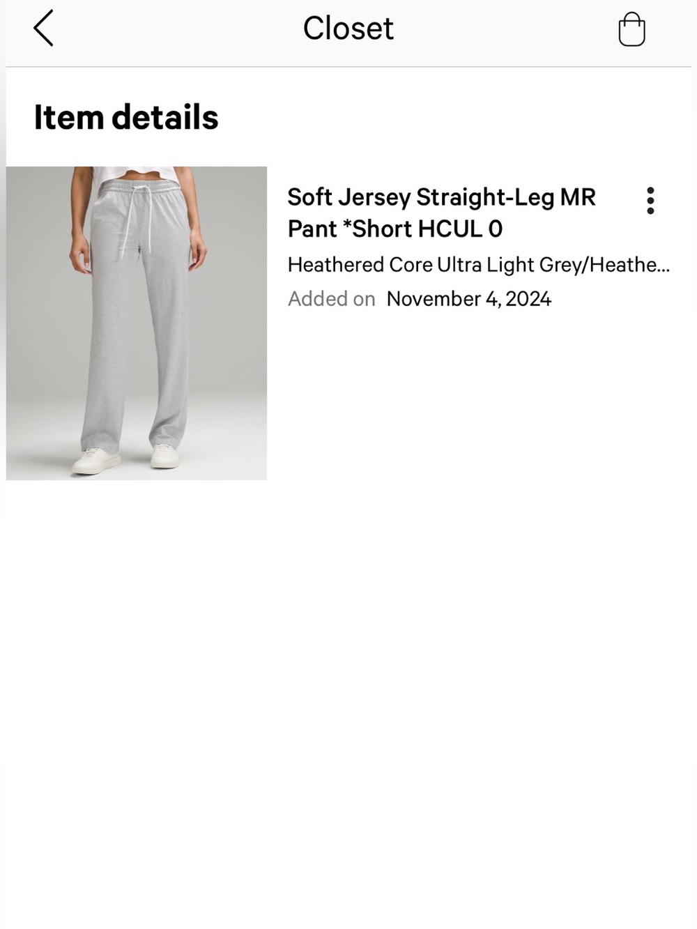 lululemon athletica Soft Jersey Straight-Leg Joggers in Light Gray